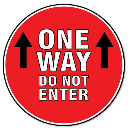 SIGNMISSION One Way Do Not Enter Non-Slip Floor Graphic, 11in Vinyl Decal, 11" x 11", FD-X-11-99978 FD-X-11-99978